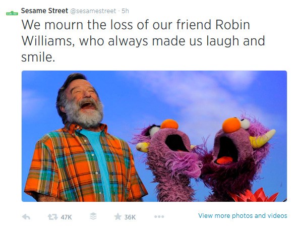 Robin Williams, Sesame Street