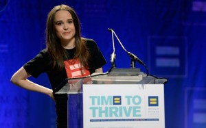 Ellen Page reveals she is gay in a speech on Valentine's Day 2014