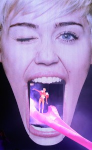 Miley just cannot keep her giant mouth shut