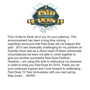 Paid Dues