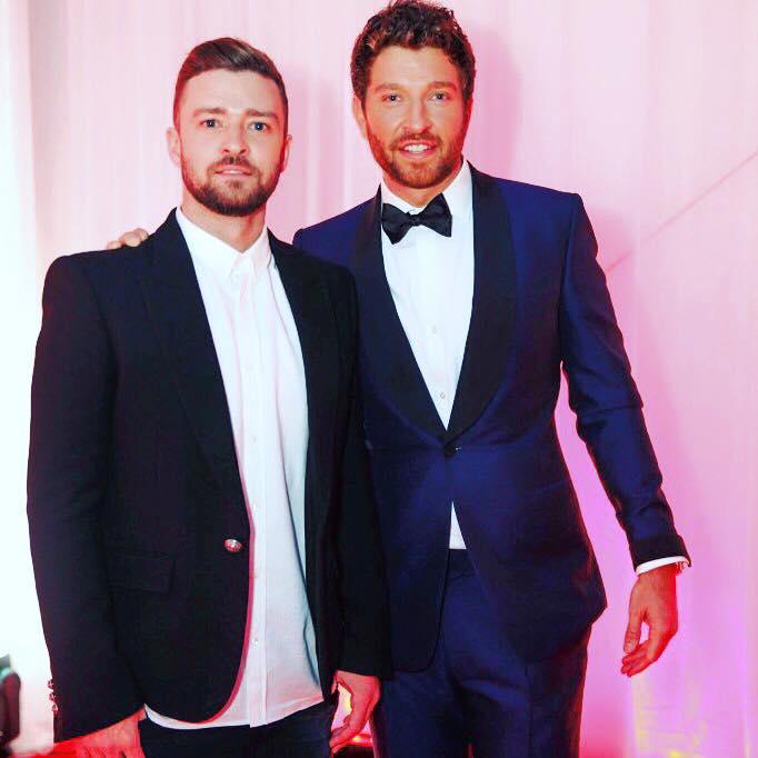 Brett Eldredge with Justin Timberlake