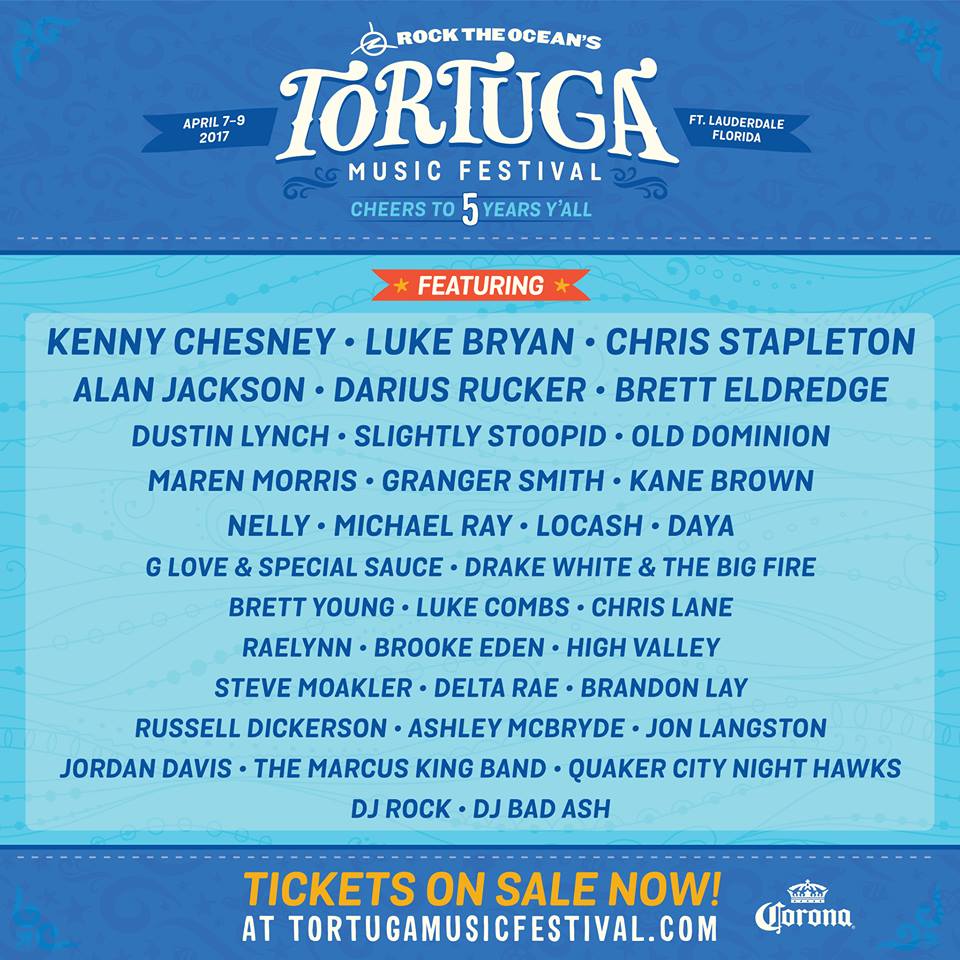 Tortuga Music Festival Lineup Announced For 2017