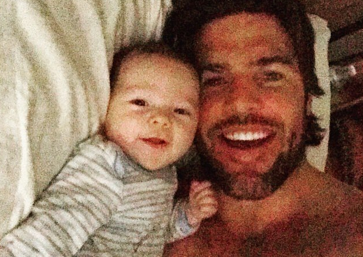 Mike Fisher and Baby Isaiah