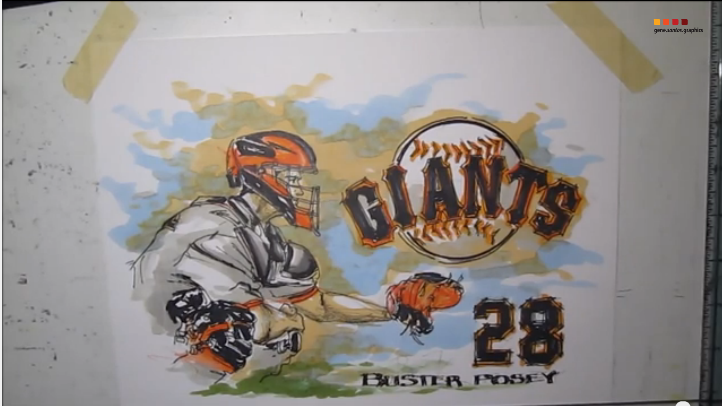 Buster Posey by Gene Santos