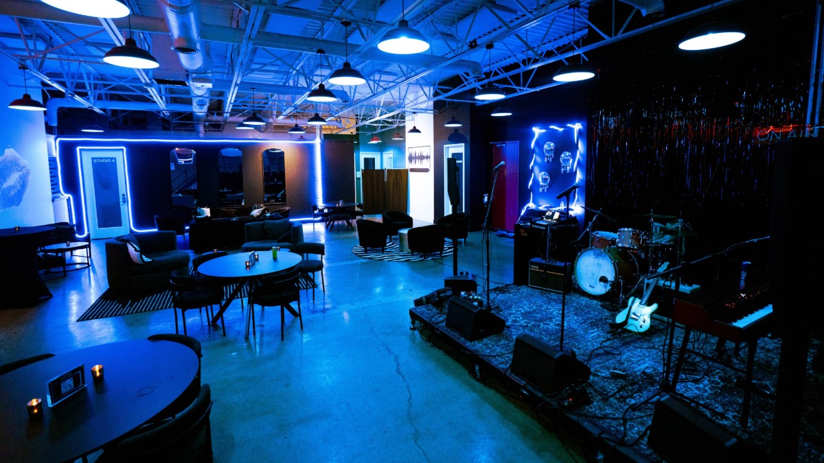 The Corner Wedgewood underground performance gallery stage in Wedgewood Houston Event Venue
