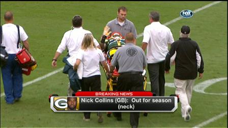 We all hope Nick Collins has a quick recovery.