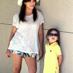 Kourtney Kardashian and Mason chill out while donning summery attire. Wonder if Kim will follow Kourtney's parenting style?