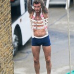 David Beckham looks absolutely thrilled while shooting his latest HandM ads. Fans, caption this...