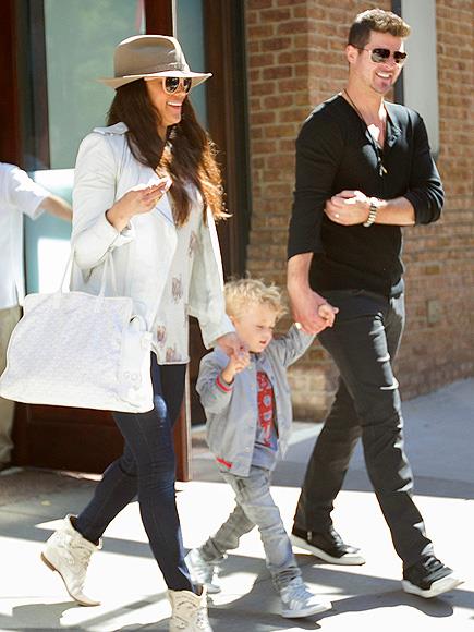 Robin Thicke enjoys some quality time with wife Paula Patton and adorable son Julian.