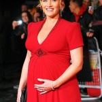 Pregnant Kate Winslet glows at the screening of her new film, 'Labor Day.' Love the bright red gown!