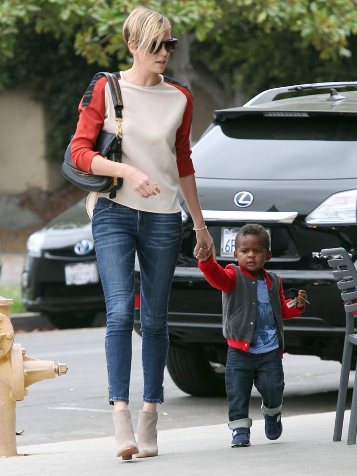 Okay, #1 Charlize Theron and her son Jackson are a fierce pair. So cute. #2 Charlize’s new hair style is super sexy. Love, love, love…