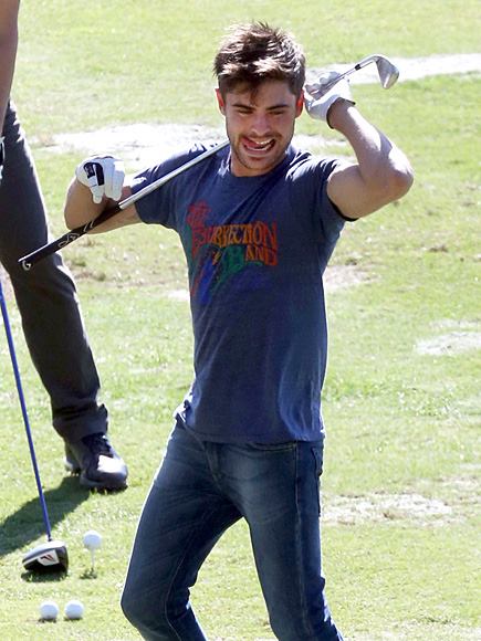 Zac Efron is having quite a good time on the golf course. Fans, caption this snapshot…