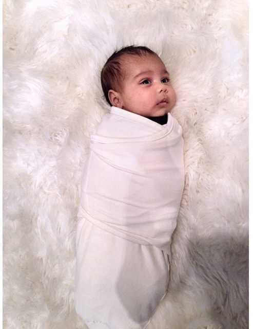 Awww, here’s a little peek at North “Nori” West. While Mom and Dad were in Paris, Nori spent time with Kris Jenner. (Sorry kid!)