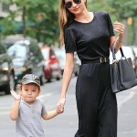 Miranda Kerr and little Flynn look 100% ready for autumn! Gosh, he is sooo sweet.