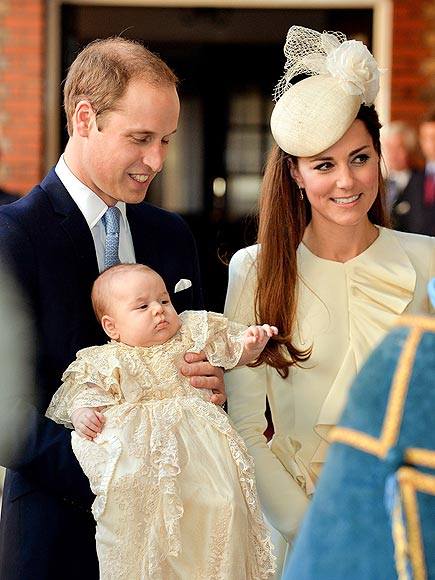 Little Prince George was christened in a intimate ceremony today. He wore the same gown as his proud father, Prince William. The tiny royal…
