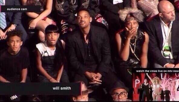 So this picture of the Smith family best sums up the reaction to Miley’s unique VMA performance…