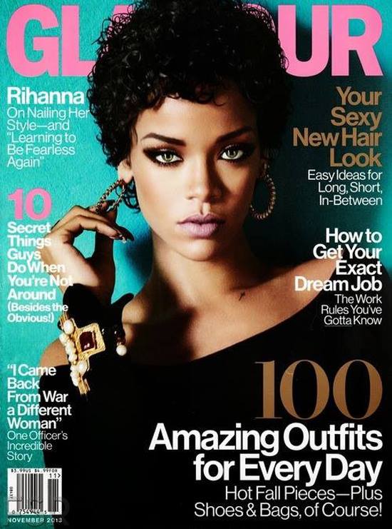 Gosh, I really love Rihanna’s photo for the November issue of ‘Glamour’ magazine! Should she just keep her hair more natural looking?!