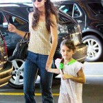 Katie Holmes and Suri Cruise spend time together in New York. Suri is already 7-years-old and looks so much like her mother!