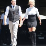 These boots were made for... church going? Yep, Britney Spears wore this outfit to church. Interesting choice...