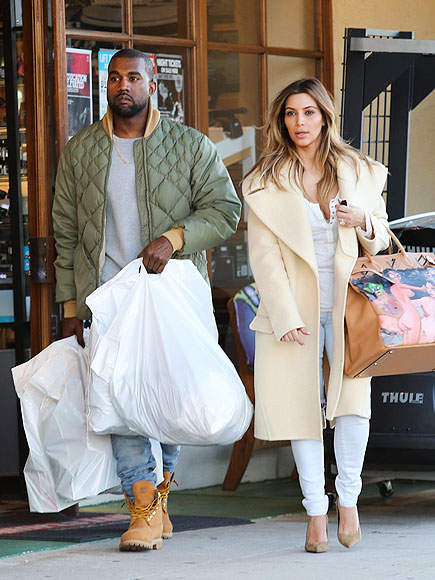 Kim Kardashian and Kanye West Hit the Stores Post-Christmas