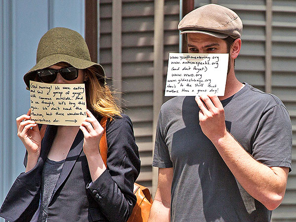 Andrew Garfield and Emma Stone Find a Creative Way to Promote Their Favorite Organizations