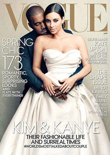 Kim Kardashian and Kanye West Land Vogue Cover, Internet Hates It