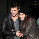 Taylor Lautner & Marie Avgeropoulos sitting in a tree...