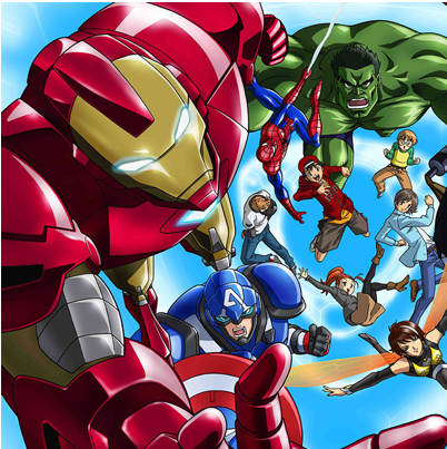 The new Marvel Avengers anime coming out is exactly like Pokemon, but with super-heroes. In the story, kids find disks with super-heroes in