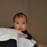 The world got its first look at Kim Kardashian and Kanye West's daughter, North West, when the rapper revealed a photo of the baby girl