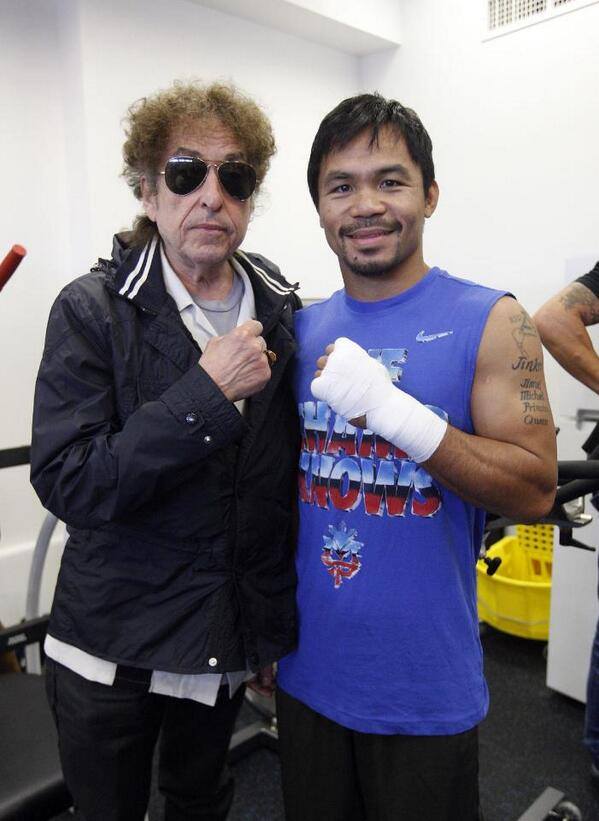 Bob Dylan showed up to watch Manny Pacquiao spar in L.A. gym: