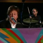 Paul McCartney and Ringo Starr jammed at last night's Grammys … Sir Paul took home an award for his collaboration with Dave Grohl, Krist