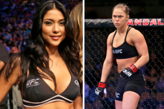 The UFC Octagon Girl hurled several verbal jabs in Rousey’s direction on Friday during an appearance on MMAjunkie Radio. Celeste