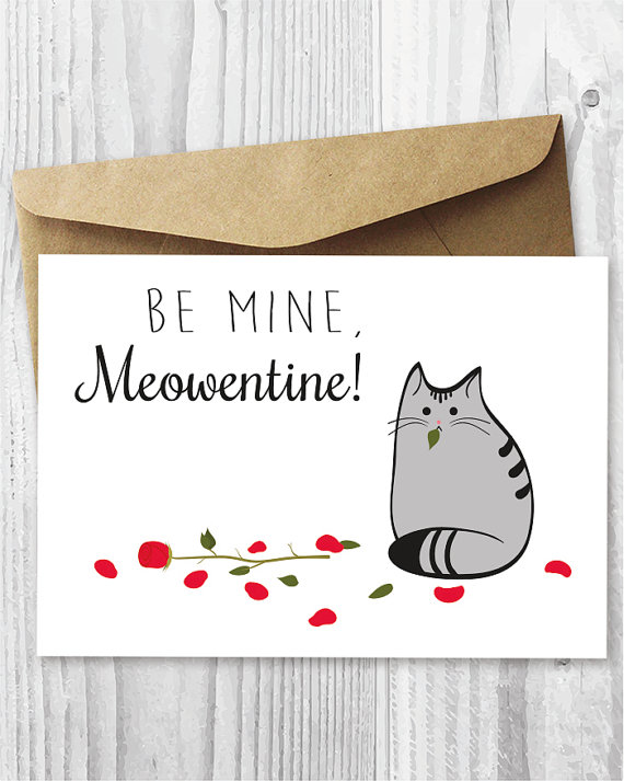 Adorable Cat-Themed Valentine’s Day Cards