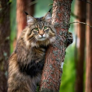 Norwegian Forest Cat Climber