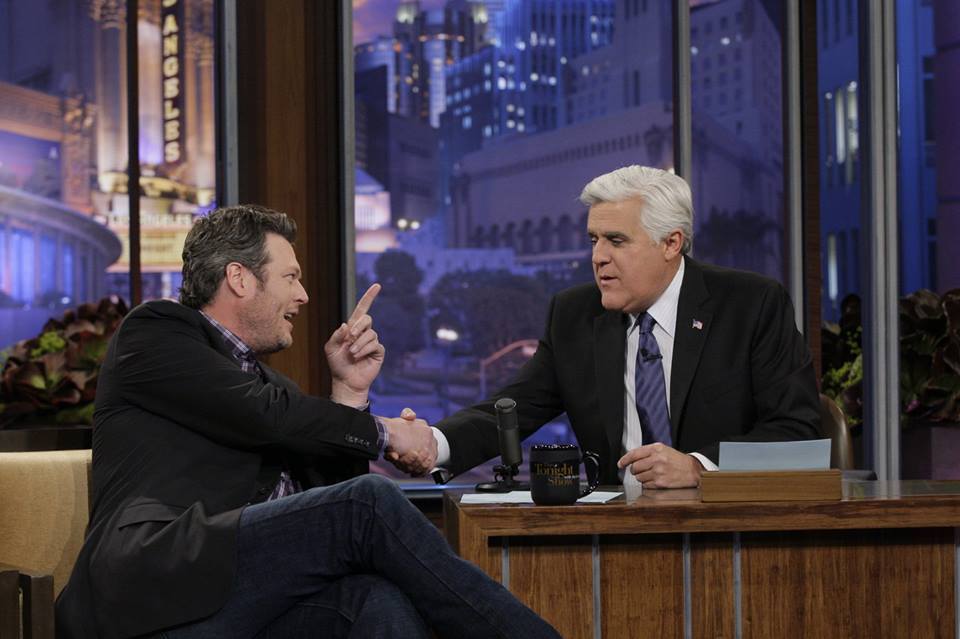 Blake Shelton and Garth Brooks helped Jay Leno bid farewell to the Tonight Show this week. Watch here: