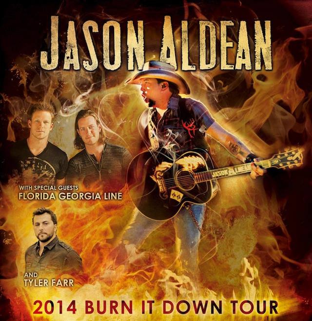 Jason Aldean’s ON FIRE! He continues to sell out stadiums and add new shows! Get the latest on the 2014 “Burn It Down” Tour
