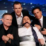 Matt Damon took over Jimmy Kimmel Live as the tied-up and gagged host struggled in the background. 