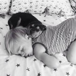 Check out this super cute puppy and toddler that nap together, everyday ;) We can't figure out who is cuter..both!