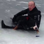 Ove Karlson crawled through thin ice in Norway to rescue his stranded pet dog - click to read the amazing story