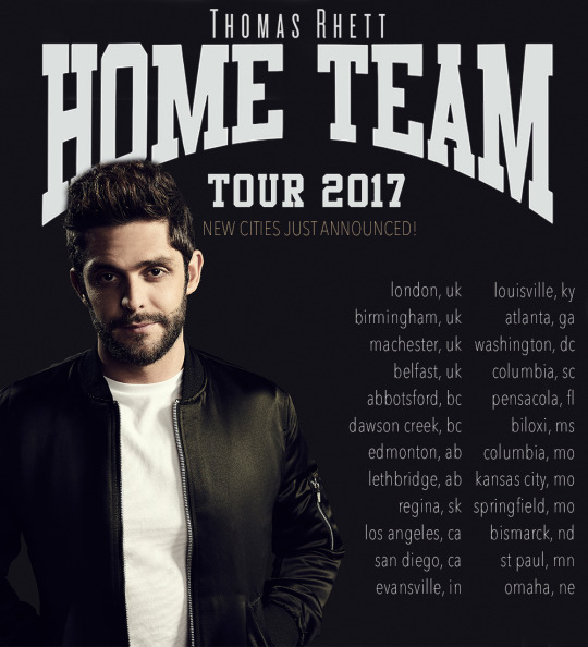 Thomas Rhett Adds New Dates and Cities to 2017 Home Team Tour