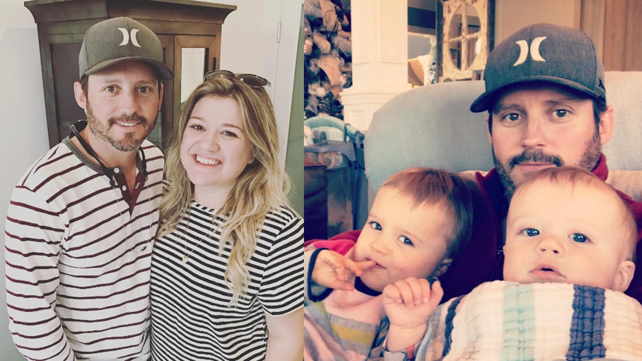 Kelly Clarkson with her husband  Brandon Blackstock and her two children 