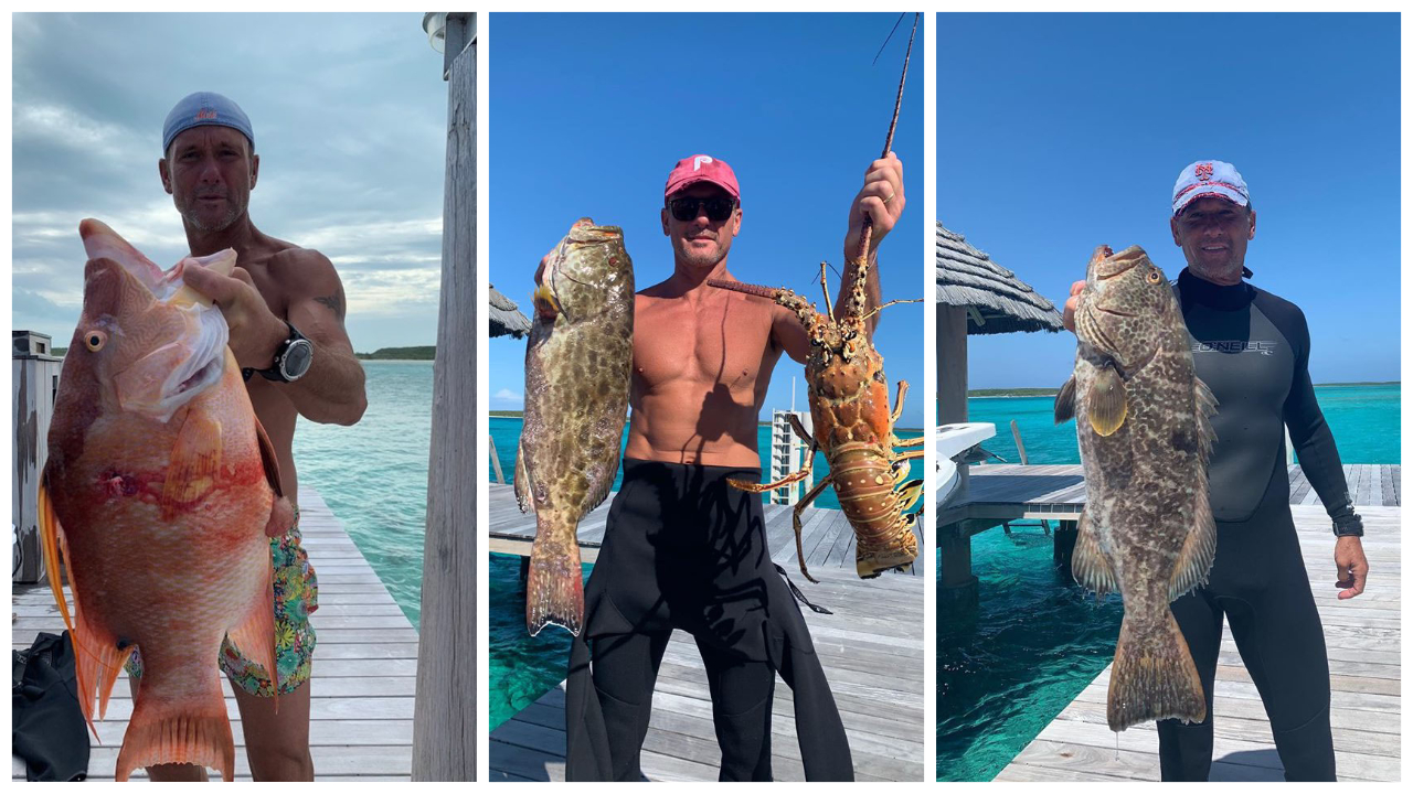 Tim McGraw Spear Fishing