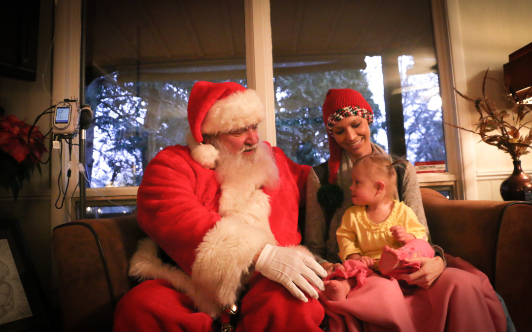 Joey Feek, Indiana Feek, and Santa Claus