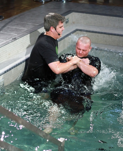 NewSpring Church, headed by Pastor Perry Noble, celebrated nearly 300 baptisms during Sunday services across its campuses in South