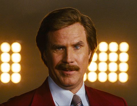 Ron Burgundy is back on screen with his news team for Anchorman  2.  It’s been eight years since the first Anchorman and Ron is looking as